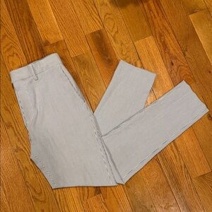Banana Republic Black and White Striped Chinos